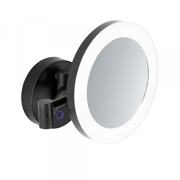 Avenarius Serie 950 Kosmetikspiegel 5-fach zur Wandmontage schwarz-matt