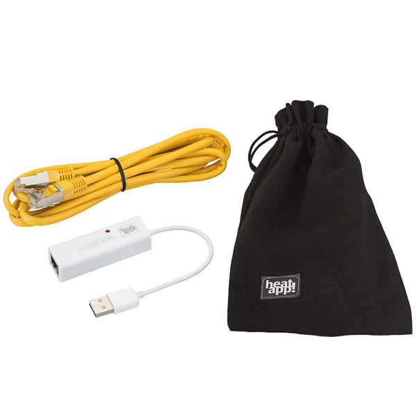 heatapp Installationskit 1xLAN-USB-Adapter, Patchkabel, Transportbeutel