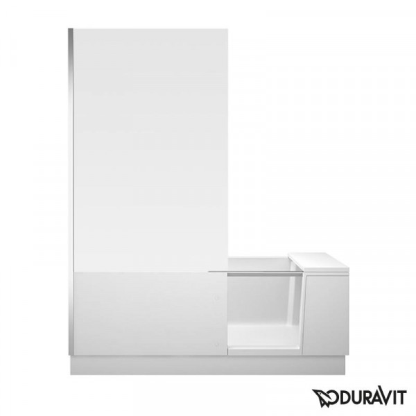 Duravit Shower + Bath Badewannne mit Duschzone, 170x75 cm links, weiß verspiegelt