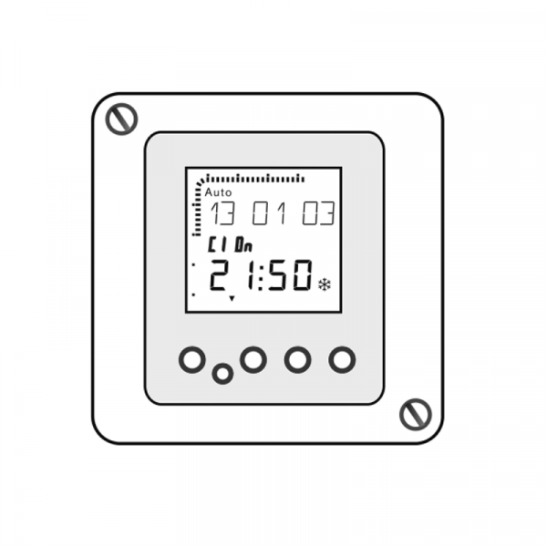 Weishaupt Zeitschaltuhr digital Typ WCM-DU 2.0 zweikanalig z. Einbau ins WTC-Bedienfeld