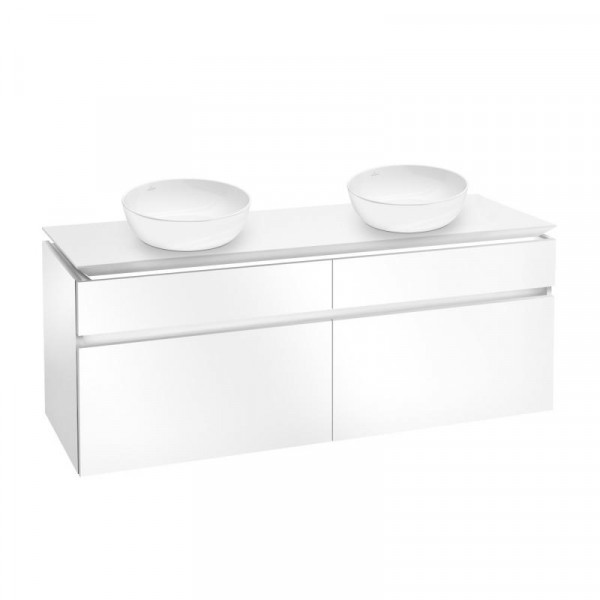 Villeroy & Boch Artis Aufsatzwaschtische mit Legato LED-Waschtischunterschrank 160 cm mit 4 Auszügen